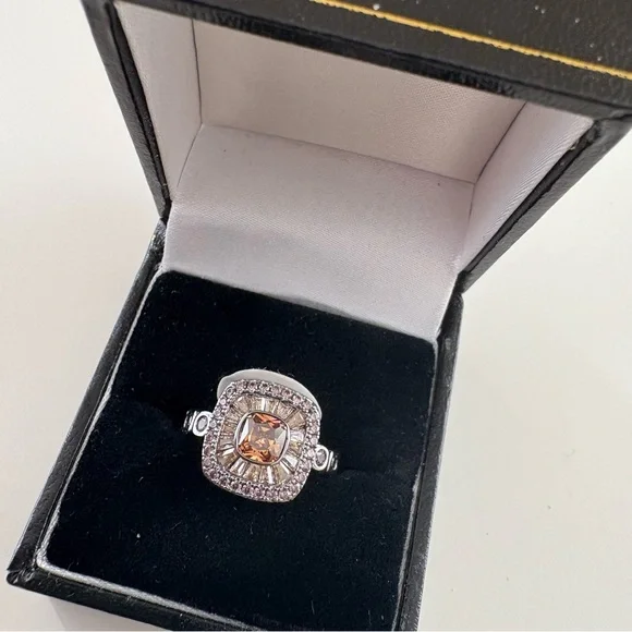 Bomb Party The Grand Prize Ring RG46437 Brown Tourmaline CZ Hematite Plating - Picture 4 of 6